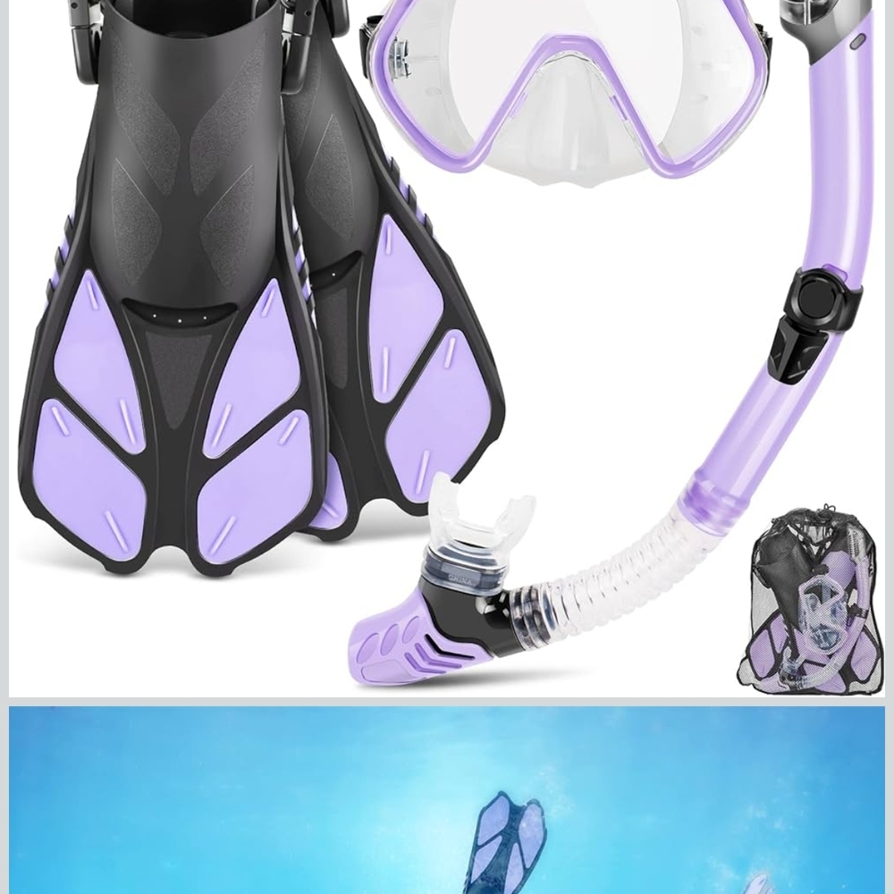 Ml/Xl 9-13 Mask Fin Snorkel Set (1)